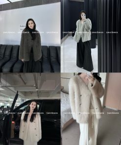 Soft and Delicate Loose Fluffy Coat for Women - Autumn Winter Casual V-Neck Eco-Friendly Fur Fashion