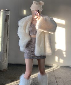 Soft Cute Bunny Ear Knitted Wool Hat - Warm Influencer-Style Accessory for Cozy Photo Atmosphere, Age-Reducing Comfort