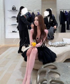 Soft Knitted Long Sleeve Dress Set - Women's Two-Piece Spring Summer Fashion for Effortless Style