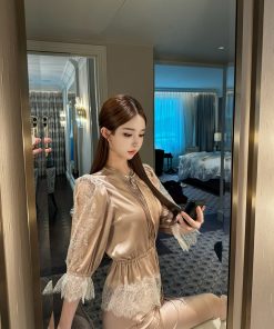 Soft Light Glass Socialite Style Two-Piece Dress Set - Women's Top and Midi Skirt - Elegant Evening Wear, Perfect for Parties and Events