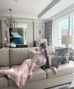 Soft Light Glass Socialite Style Two-Piece Dress Set - Women's Top and Midi Skirt - Elegant Evening Wear, Perfect for Parties and Events