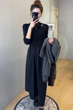 Soft Long Cardigan Sweater Set for Women - Slim Fit Dress and Knitted Cardigan Two-Piece Set, Perfect for Casual and Stylish Looks
