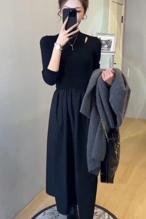 Soft Long Cardigan Sweater Set for Women - Slim Fit Dress and Knitted Cardigan Two-Piece Set, Perfect for Casual and Stylish Looks
