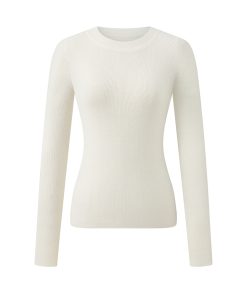 Soft Mercerized Wool Blend Long Sleeve Knitted Top for Women - Half-High Collar, Skin-Friendly, Cozy Fashion Essential