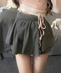 Soft Pudding Bear Ice Cream Tie-Front Cardigan - Lightweight Summer Knit for Y2K Style and Trendy Comfort