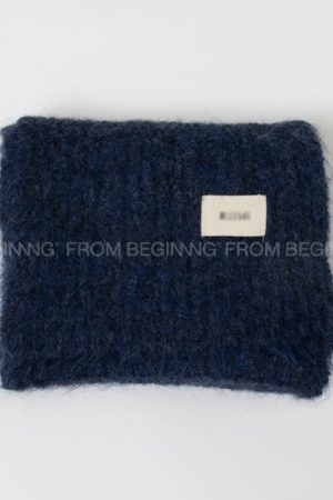 Soft Strawberry Pink Knitted Scarf for Autumn and Winter - Korean Style Cozy Accessory
