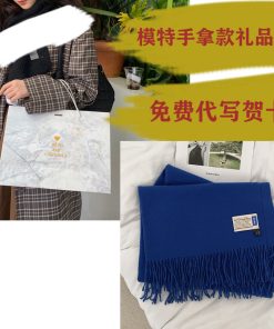 Solid Color Winter Scarf for Women - Two-in-One Imitation Cashmere Warm Shawl & Neck Warmer in Red and Blue - Versatile Fashion Accessory