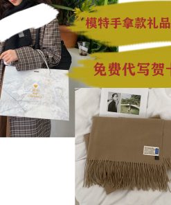 Solid Color Winter Scarf for Women - Two-in-One Imitation Cashmere Warm Shawl & Neck Warmer in Red and Blue - Versatile Fashion Accessory