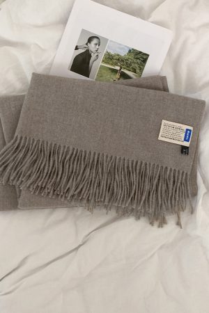 Solid Color Winter Scarf for Women - Two-in-One Imitation Cashmere Warm Shawl & Neck Warmer in Red and Blue - Versatile Fashion Accessory