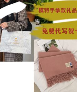 Solid Color Winter Scarf for Women - Two-in-One Imitation Cashmere Warm Shawl & Neck Warmer in Red and Blue - Versatile Fashion Accessory