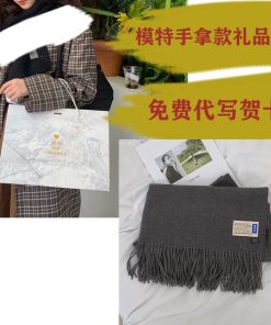 Solid Color Winter Scarf for Women - Two-in-One Imitation Cashmere Warm Shawl & Neck Warmer in Red and Blue - Versatile Fashion Accessory