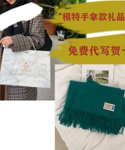 Solid Color Winter Scarf for Women - Two-in-One Imitation Cashmere Warm Shawl & Neck Warmer in Red and Blue - Versatile Fashion Accessory