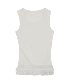 Solid White Sleeveless Tank Top for Women - Stylish 2025 Model for Effortless Weekend Looks