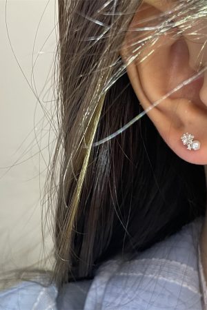 Sparkling Star Stud Earrings for Women, Light Luxury Pearl Design, 2025 High-End Fashion, Elegant Statement Jewelry