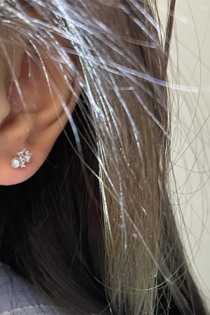 Sparkling Star Stud Earrings for Women, Light Luxury Pearl Design, 2025 High-End Fashion, Elegant Statement Jewelry