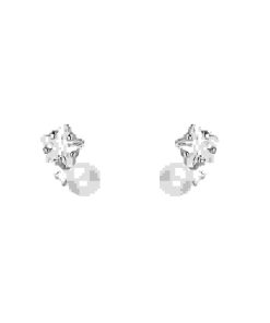Sparkling Star Stud Earrings for Women, Light Luxury Pearl Design, 2025 High-End Fashion, Elegant Statement Jewelry