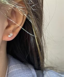 Sparkling Star Stud Earrings for Women, Light Luxury Pearl Design, 2025 High-End Fashion, Elegant Statement Jewelry