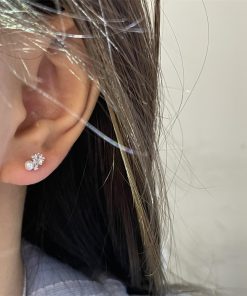 Sparkling Star Stud Earrings for Women, Light Luxury Pearl Design, 2025 High-End Fashion, Elegant Statement Jewelry