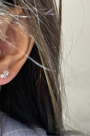 Sparkling Star Stud Earrings for Women, Light Luxury Pearl Design, 2025 High-End Fashion, Elegant Statement Jewelry