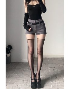 Spicy Girl Lightweight Stretchy Slimming Thigh-High Stockings - Essential Matching Leg Socks for Chic Style