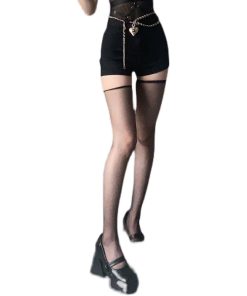 Spicy Girl Lightweight Stretchy Slimming Thigh-High Stockings - Essential Matching Leg Socks for Chic Style