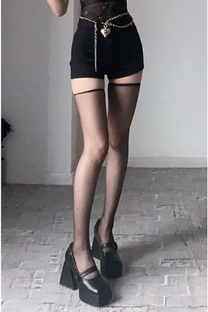 Spicy Girl Lightweight Stretchy Slimming Thigh-High Stockings - Essential Matching Leg Socks for Chic Style