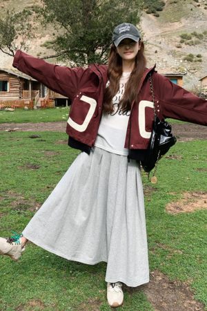 Spliced Ankara Red Hooded Windbreaker Jacket for Women, Thick Quilted Short Style for Spring and Autumn 2025, Korean Fashion