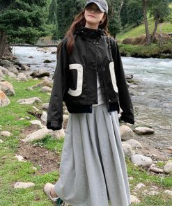 Spliced Ankara Red Hooded Windbreaker Jacket for Women, Thick Quilted Short Style for Spring and Autumn 2025, Korean Fashion