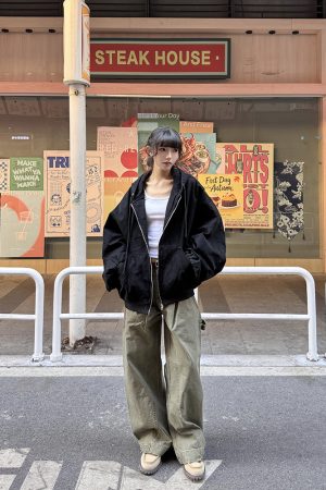 Spring Boxy Silhouette Barn Style Jacket for Women and Men, Vintage Hooded Streetwear, Casual Couple's Outerwear