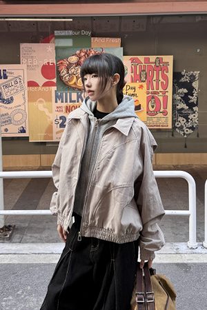 Spring Faux Two-Piece Short Jacket for Women, High-End American Design, Niche Couple Style, Trendy Layering Piece