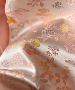 Spring Pink Woven Brocade Vest - Chinese National Style Sleeveless Jacket with Frog Button - Silk Blend for Gentle Temperament