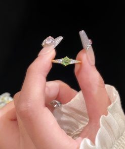 Stacked Zircon Ring for Women, Versatile Open Finger Ring, Skin Tone Enhancing, Fashionable 2025 Style, Trendy Jewelry Accessory