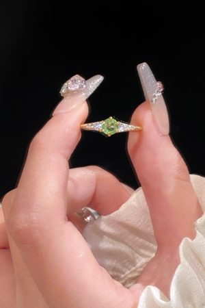 Stacked Zircon Ring for Women, Versatile Open Finger Ring, Skin Tone Enhancing, Fashionable 2025 Style, Trendy Jewelry Accessory