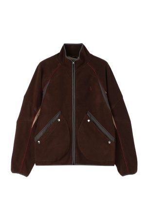 Stand Collar Spliced Antibacterial Fleece Jacket - Autumn/Winter 2025, Trendy Layering Piece, Casual Streetwear, Modern Fashion Essential