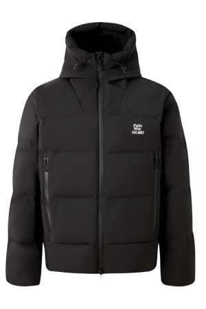 Stand-Up Collar Hooded Puffer Jacket with Logo Print, Versatile Thick Outerwear for Autumn Winter, Y2K Fashion