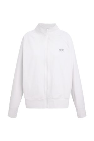 Stand-Up Collar Loose Fit Raglan Sleeve Sun Protection Jacket - UPF50+ Summer Long Sleeve Lightweight Outerwear