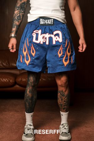 Starlight Flame Retro Metal Structure Mesh Double-Layer Loose Shorts High Street Trend Summer Y2K Fashion