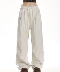 Straight-Leg Wide-Leg Work Pants for Women - Draped Hip-Hop Style, Casual Dance Sports Bottoms, 2025 American Trend