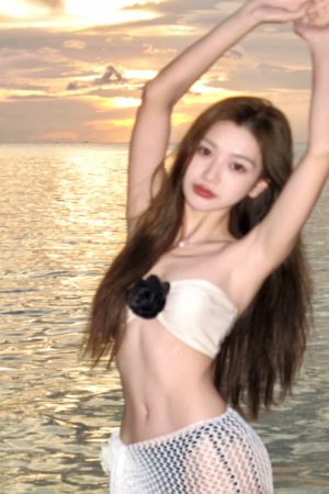 Strapless Floral Bikini Swimsuit - Sexy Long Dress for Beach Vacation, Small Chest Gathering, European & American Style