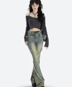 Street Modest Outfits, Ribbon Mini Dress - Y2K Sweater