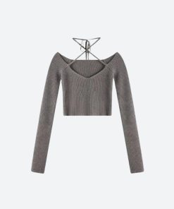 Street Modest Outfits, Ribbon Mini Dress - Y2K Sweater