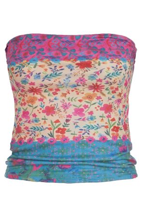 Street Style Dopamine Strapless Tank Top - Slim Fit Colorful Youthful Top for Versatile 90s and Y2K Fashion