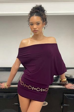 Street Style One-Shoulder Bodycon Dress - Sexy Low-Waist Short Skirt, Two-Way Wear for Women, European American Fashion