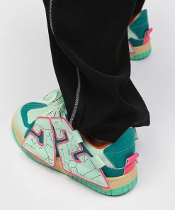 Street Wear With Skirt, Cute Soft Outfits Aesthetic - Neon Sneakers