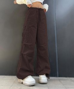 Streetstyle Outfit, 90'lar Stili - Fairy Grunge Drawstring Parachute Pants