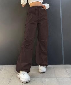 Streetstyle Outfit, 90'lar Stili - Fairy Grunge Drawstring Parachute Pants