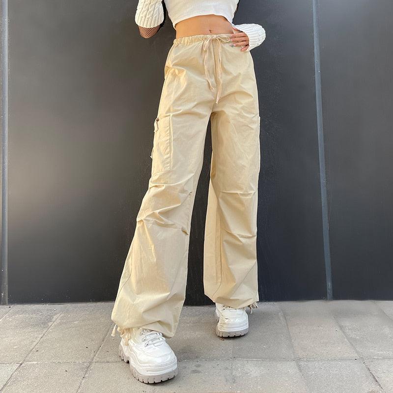 Streetstyle Outfit, 90'lar Stili - Fairy Grunge Drawstring Parachute Pants Streetstyle Outfit, 90'lar Stili - Fairy Grunge Drawstring Parachute Pants