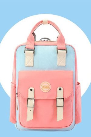 Streetwear Y2k Fashion Women, Y2k Retro Outfits - Multicolor Pastel School Backpack