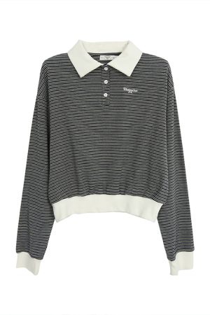 Striped Long-Sleeve T-Shirt for Women, Trendy Spring Top 2025, Casual Fashion, Stylish Everyday Wear