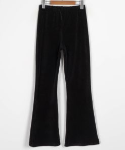 Stylish Bootcut Flared Pants in Soft Corduroy - Trendy Korean Style for Effortless 90s-Inspired Fashion